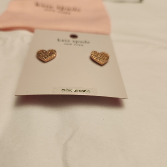 Yours Truly Pave Heart Studs - Picture 4 of 4